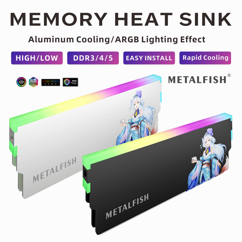 METALFISH DRAM ฮีทซิงค์ 5 V-3P - Ddr5 Rgb Ram บทวิจารณ์และราคา