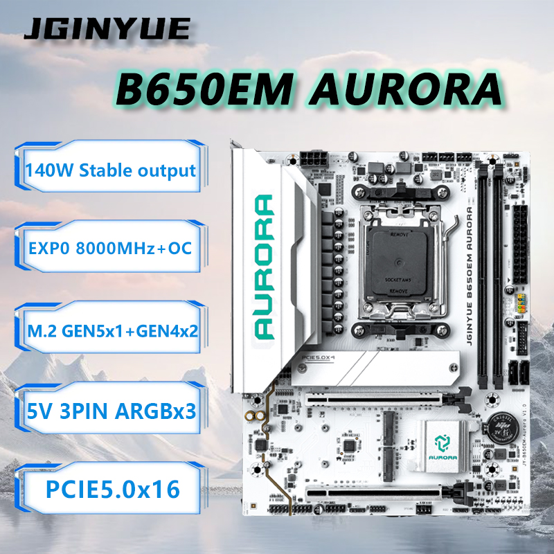 เมนบอร์ด JGINYUE B650M AURORA  - Ddr5 Rgb Ram บทวิจารณ์และราคา